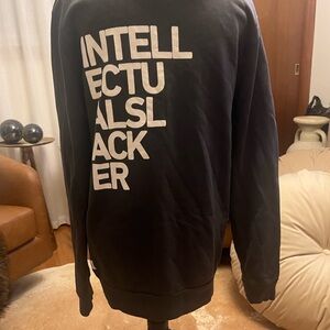 Wesc Black Crewneck Sweater with Bold Text